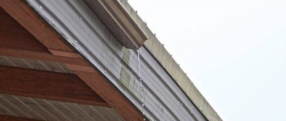 gutter leaking water